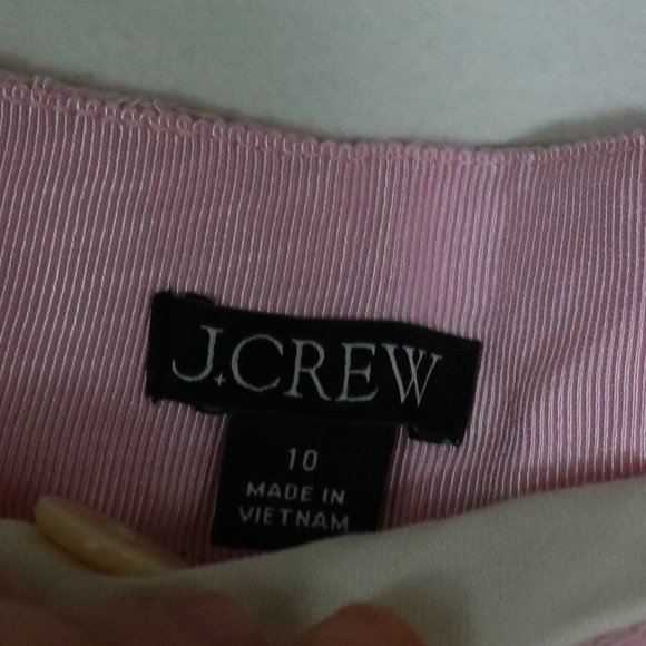 J. Crew Willa Cropped Flare Pants Pink Lace Size 10 High Rise Pastel Trouser - Picture 4 of 7